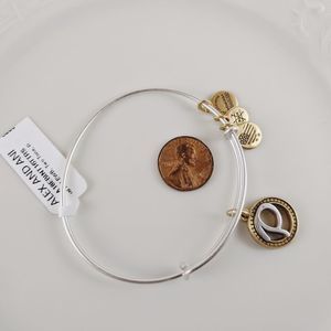 Alex and Ani Gold Silver Initial P Bracelet NWT